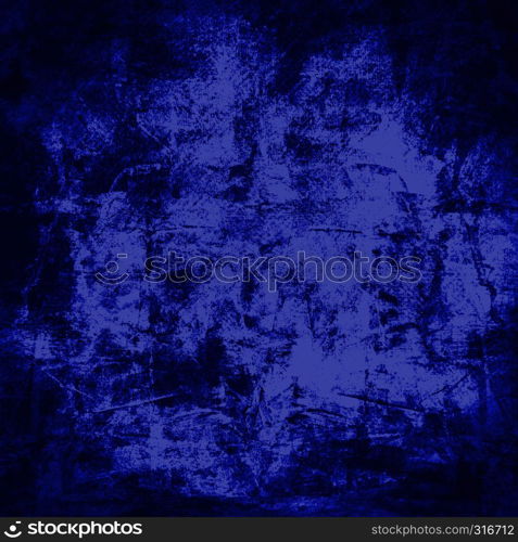 Grunge blue wall background or texture