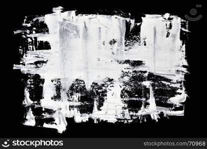 Grunge brush strokes of white oil paint - abstract background