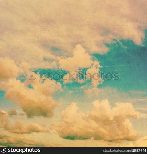 Grunge clouds and texture vintage with space