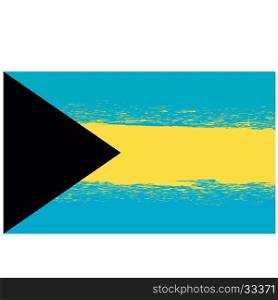 Grunge Flag of Bahamas Isolated on White Background. Grunge Flag of Bahamas Isolated