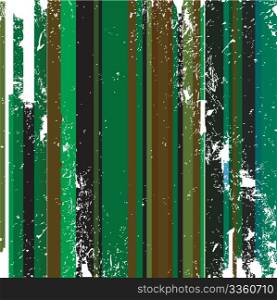 Grunge green stripes, editable vector