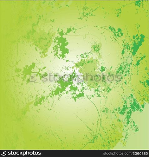 Grunge green texture, vector art