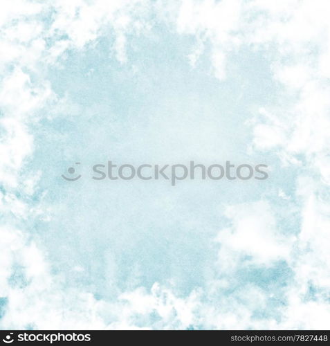 Grunge image of blue sky.