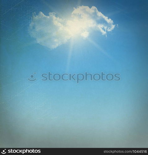 grunge image of blue sky with clouds