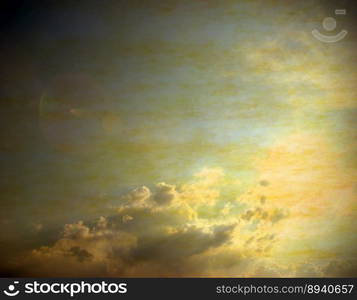 grunge image of blue sky with clouds