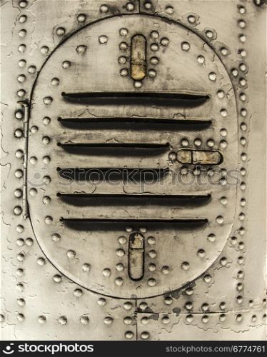 grunge metal with rivets background