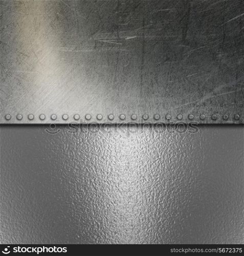 Grunge metallic background with a chrome effect