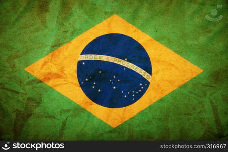 Grunge of Brazil Flag