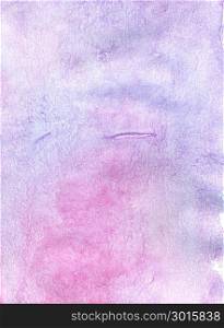 Grunge paper background colored with purple watercolor.