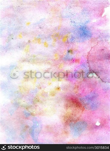Grunge paper, pink watercolor painted texture as background.
