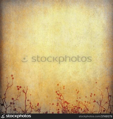 Grunge paper with abstract shape and space