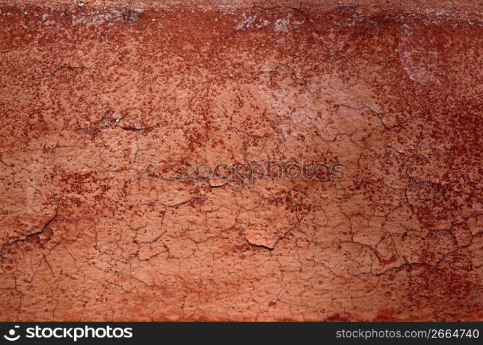 grunge red brown aged crackle paint wall texture vintage background