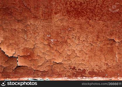 grunge red brown aged crackle paint wall texture vintage background