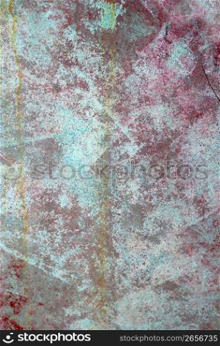 grunge red green aged paited paint wall texture background