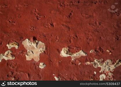 Grunge red paint texture in Mexico wall