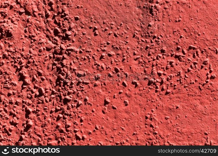Grunge red painted wall for texture background
