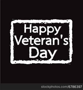 Grunge rubber stamp text happy Veteran Day Illustration design