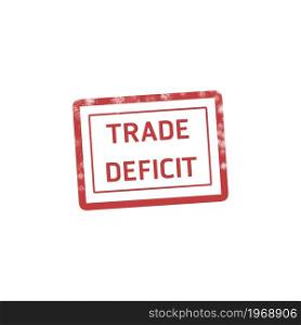 Grunge rubber stamp with text Trade Deficit,illustration