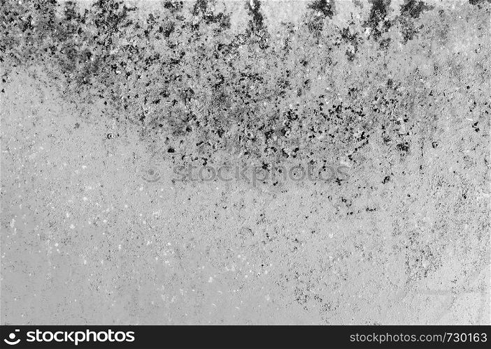 Grunge rusty white and gray damage surface metal texture background with copy space, abstract damage metal wallpaper monotone