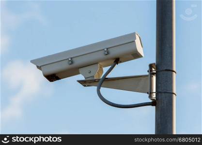 Grunge security camera on a pole - Iceland