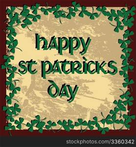 Grunge St. Patrick&rsquo;s Day card