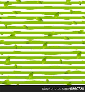 Grunge stripes and summer leaves background. Grunge stripes and summer leaves abstract green background