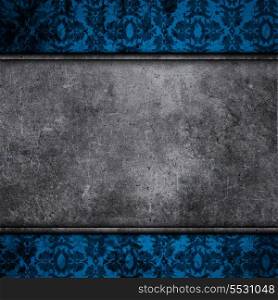 Grunge style concrete on a floral design background