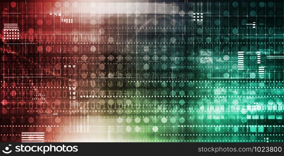 Grunge Technology Abstract Background with Data Transformation. Grunge Technology