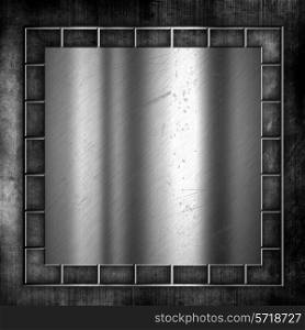 Grunge texture background with metal and concrete design