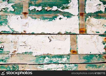 grunge texture wood painter in white and green