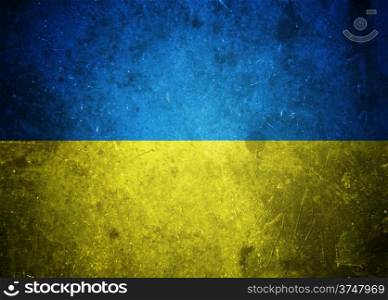 Grunge Ukrainian flag illustration