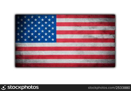 Grunge USA flag.American flag with grunge texture.