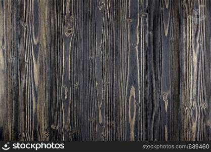 Grunge wood table background. Sunface wooden plank black texture background.