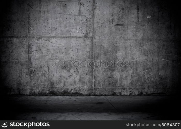 Grungy and smooth bare concrete wall for background