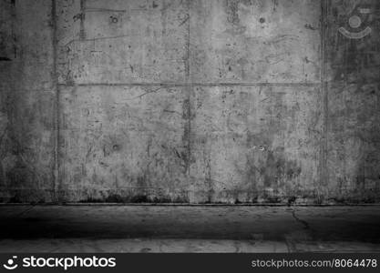 Grungy and smooth bare concrete wall for background