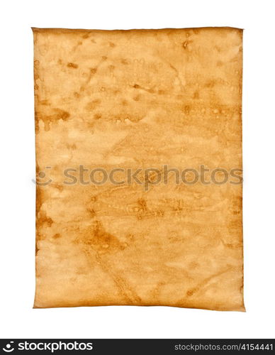 Grungy Old Paper on white background isolated