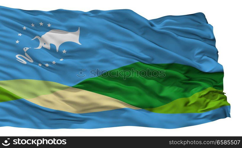 Gualeguaychu City Flag, Country Argentina, Isolated On White Background. Gualeguaychu City Flag, Argentina, Isolated On White Background