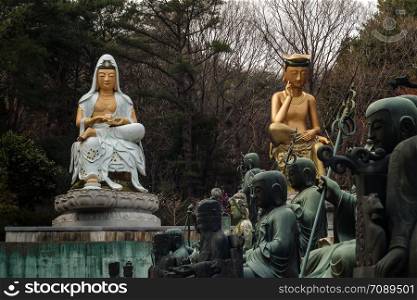 Guan Yin statue in Beomeosa temple Busan ,South Korea.