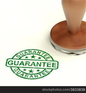 Guarantee Stamp Shows Assurance And Risk Free. Guarantee Stamp Showing Assurance And Risk Free