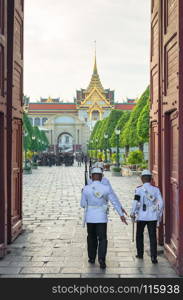 guard of the Royal Palace in Bangkok, Thailand