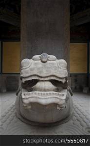 Guardian statue at Confucius Temple, Beijing, China