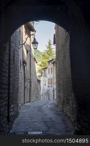 Gubbio, Perugia, Umbria, Italy: historic buildings of the medieval city