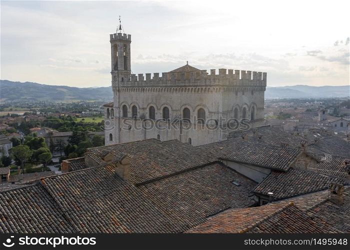 Gubbio, Perugia, Umbria, Italy: historic buildings of the medieval city. Palazzo dei Consoli