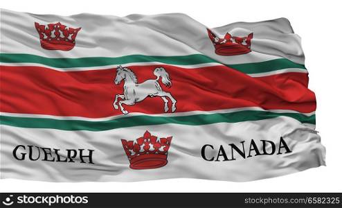 Guelph City Flag, Country Canada, Isolated On White Background. Guelph City Flag, Canada, Isolated On White Background