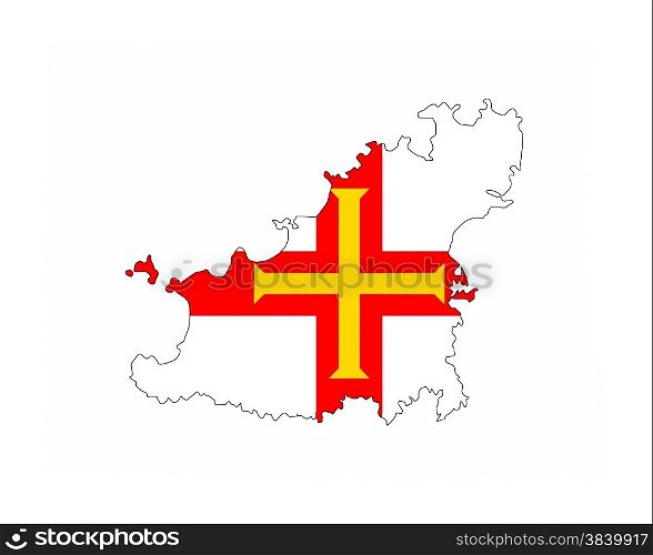 guernsey country flag map shape national symbol