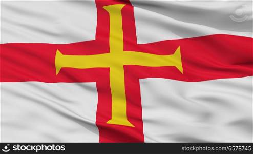 Guernsey Flag, Closeup View. Guernsey Flag Closeup
