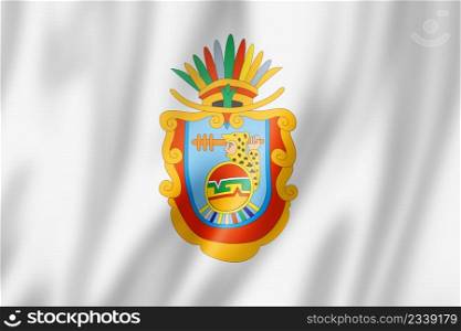 Guerrero state flag, Mexico waving banner collection. 3D illustration. Guerrero state flag, Mexico