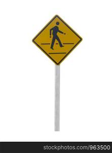 guide post or Traffic sign isolated on white background and have clipping paths.
