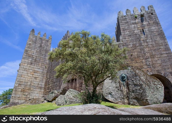 Guimaraes castle detail, in the north of Portugal.