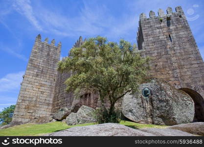 Guimaraes castle detail, in the north of Portugal.